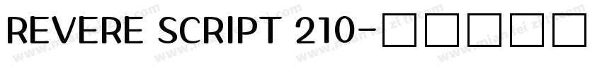 REVERE SCRIPT 210字体转换